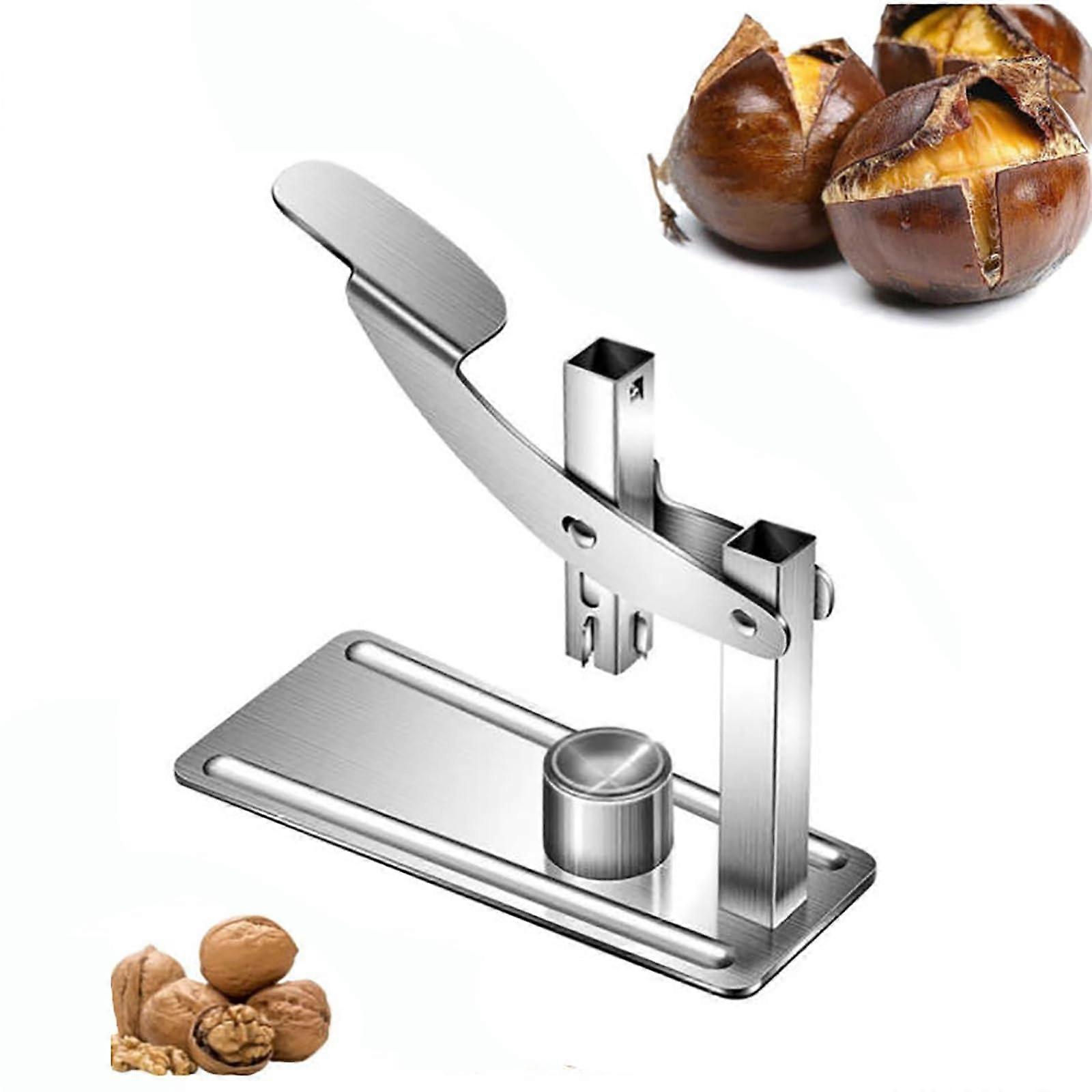Commercial Chestnut Sheller With AntiSlip Handle, Lever Design, NonSlip Base For Easy Nut Peeling
