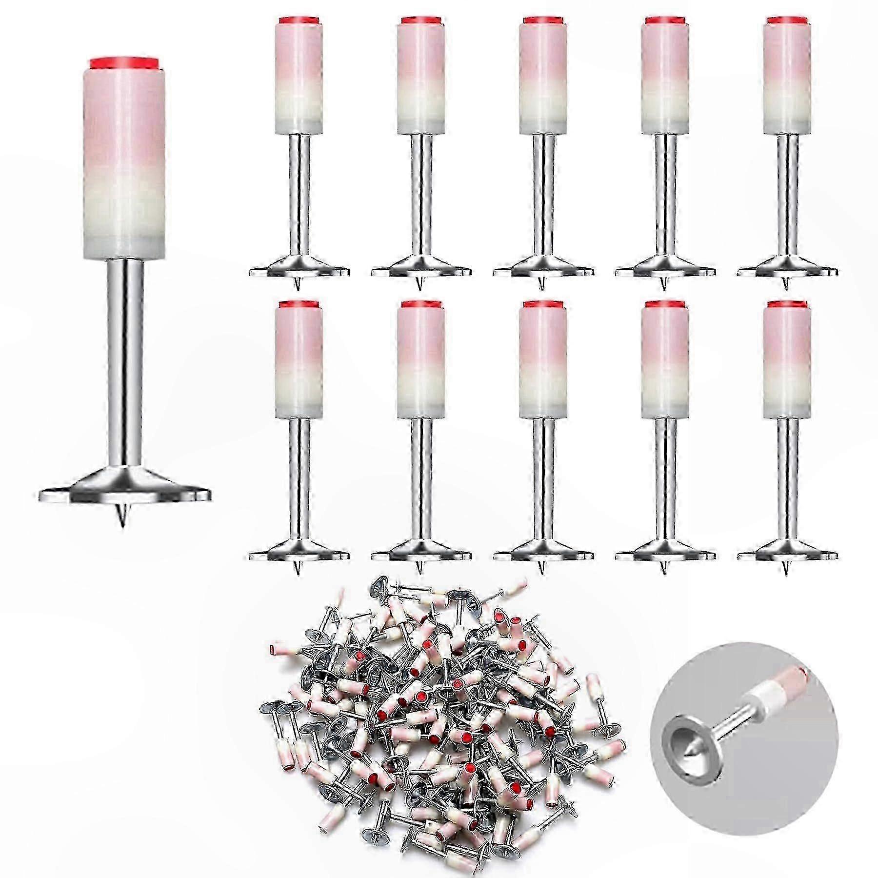 Lot de 100 clous à tête champignon de 7,3 mm pour cloueuses pneumatiques