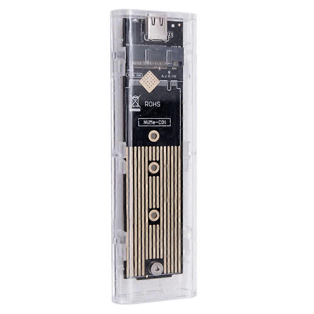 jixopn M.2 NVME PCIe SSD Case USB3.1 Solid State Drive Box (Transparent Box/NVME)