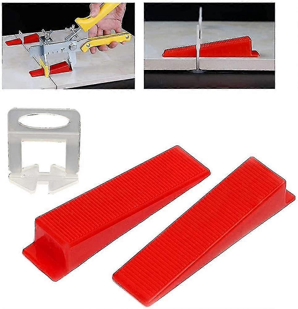 Tile Leveling Wedges,xiuyer 100pcs Level Wedge Tile Spacers Leveling System Clip