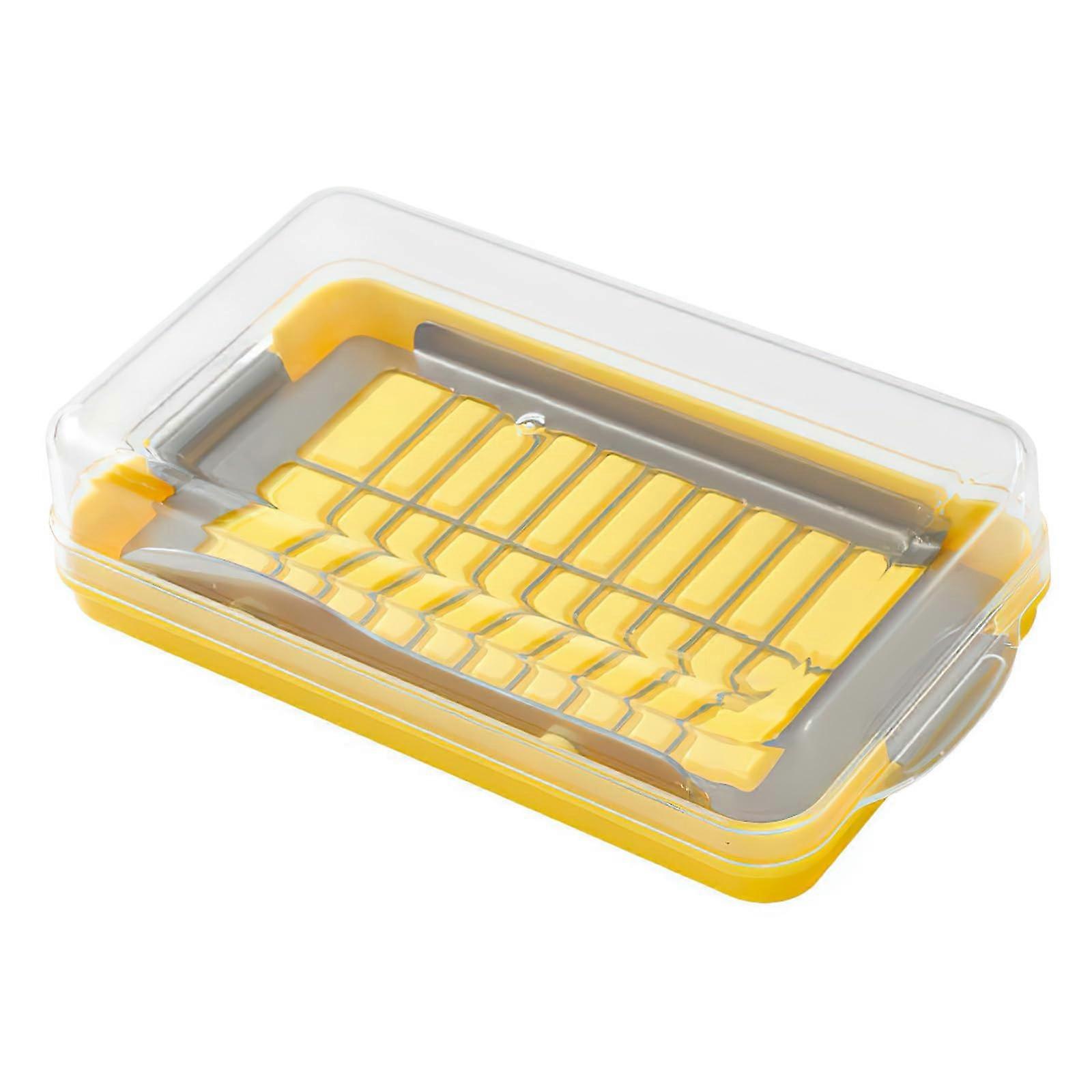 Butter Dish With Lid, Stainless Steel Butter Slicer, Butter Knife, Refrigerated Storage Container For Butter And Cheese