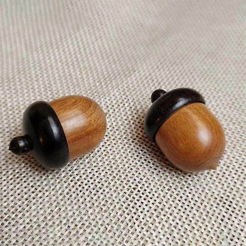 1Pc Mini Pill Case Solid Wood Bottle Holder Container Storage Box Key Chain