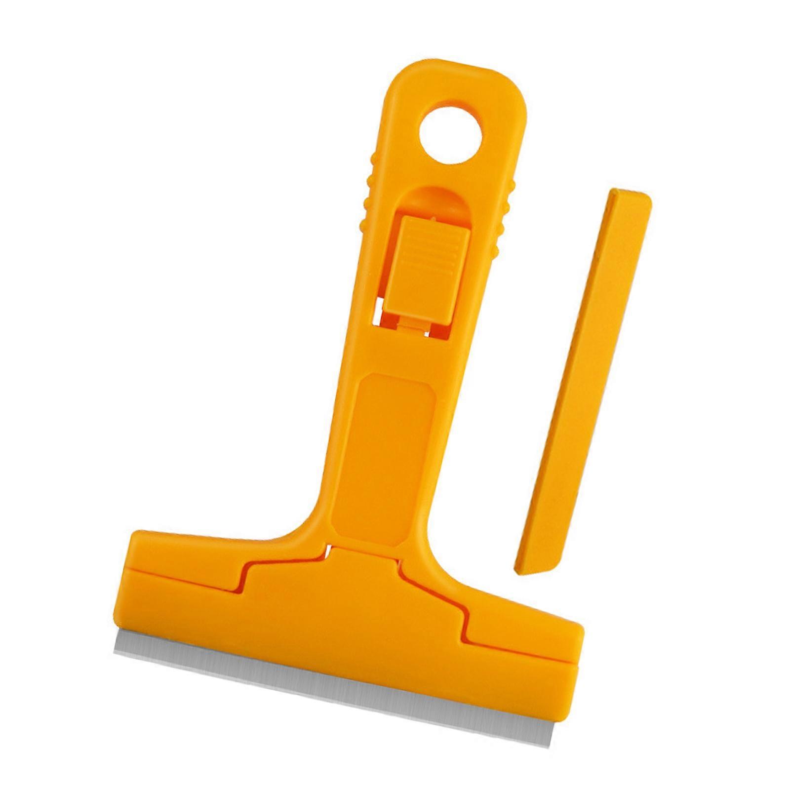 Professional Scraper With Carbon Steel Blade Quick Change Mechanism For Grout Cleaning Surfaces Preparation Adhesive Removal Multicolor