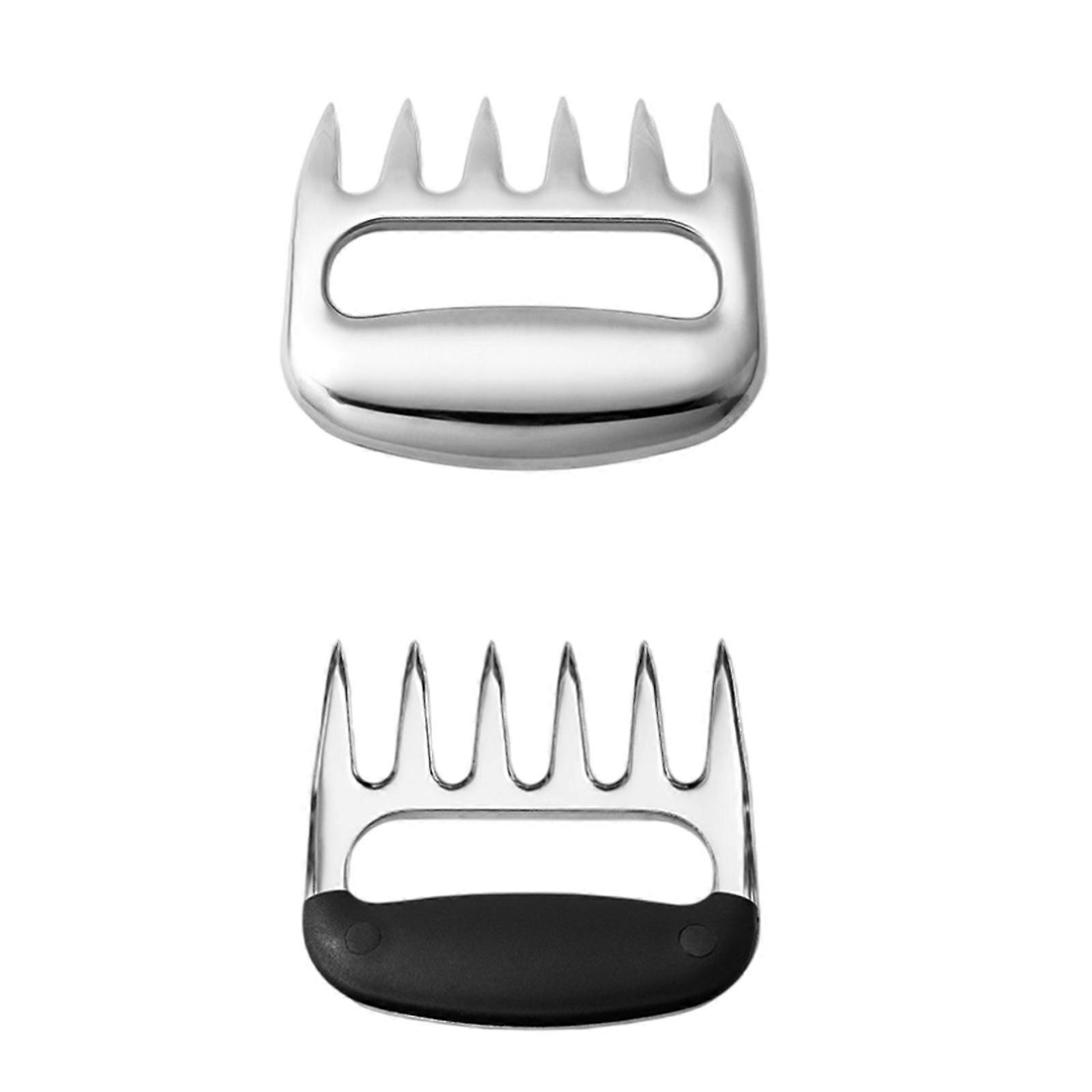 Set of 2 Steel Turkey Shredding Fork Shredders Claws for Pulled Pork Roasts Meats Preps with Ergonomic Handle Multicolor