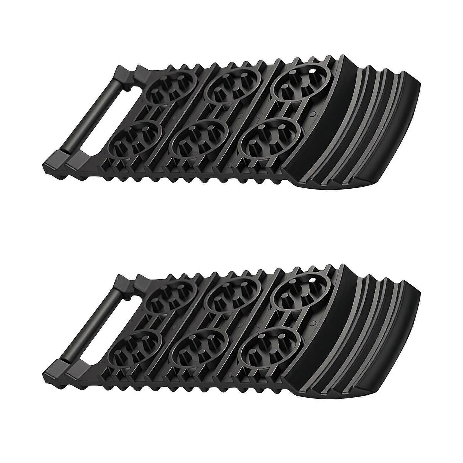 2 Pcs Strong Vehicle Pull Boards for Snow Mud Ice Recovery Against Slip Trail Crisis Save Mattresses Multicolor