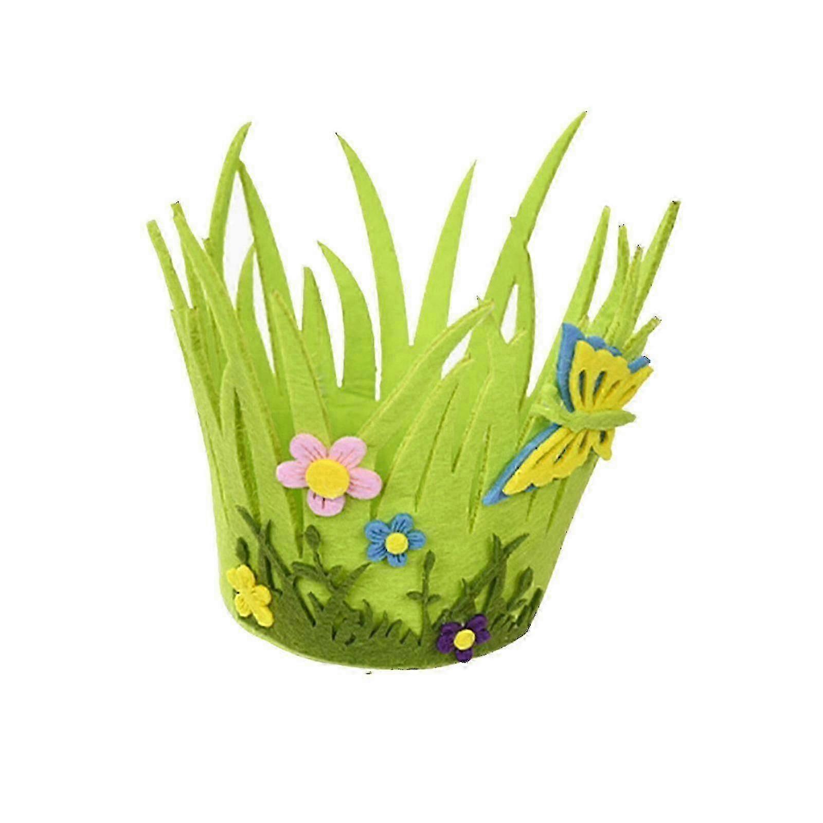 Easter Decorations Easter Round Portable Non-woven Bucket Easter Decorations