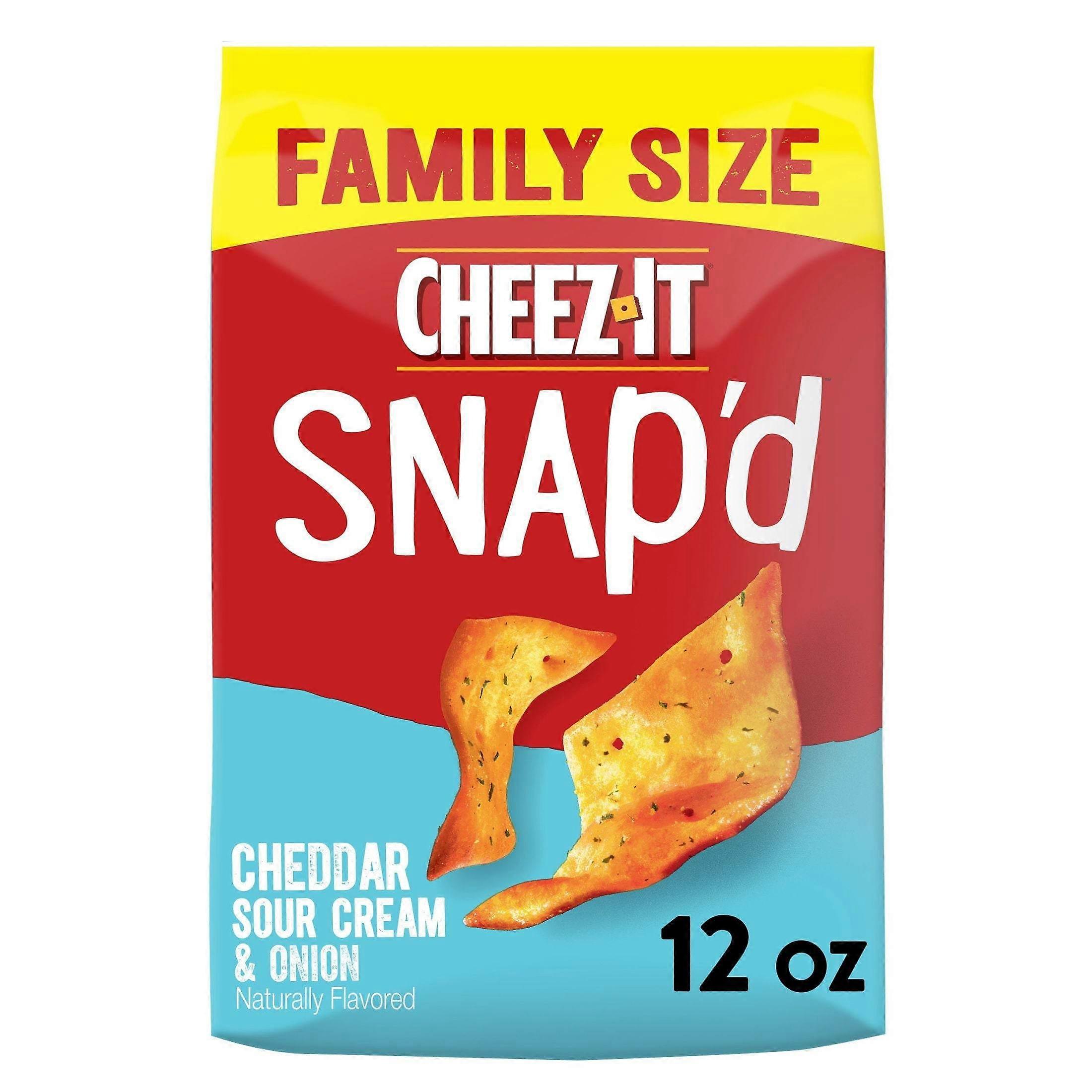 Cheez-it Snap'd Cheese Cracker Chips, Cheddar Sour Cream Zwiebel, 12 oz