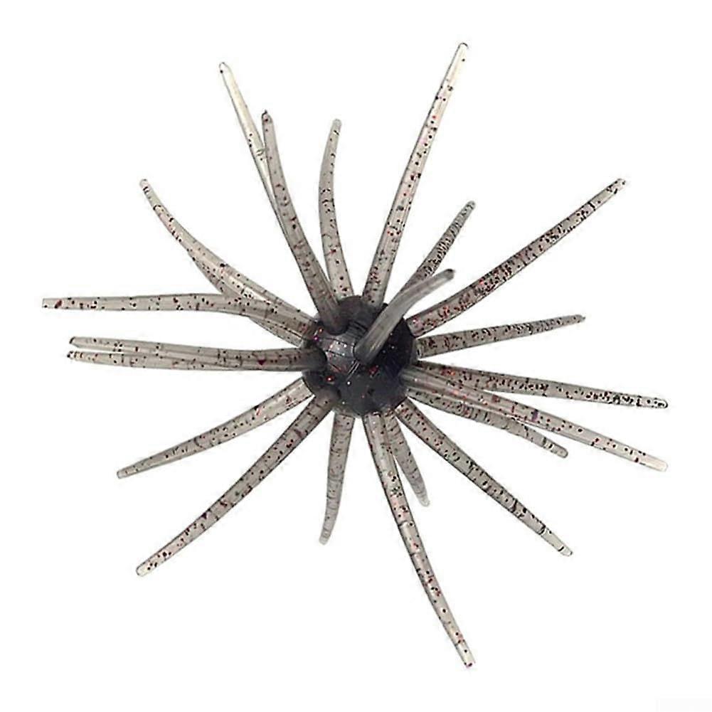 110MM Soft Bait PVC Sea Urchin Worms With 24 Grass Skirt For Targeting Fish 1# Flash Red