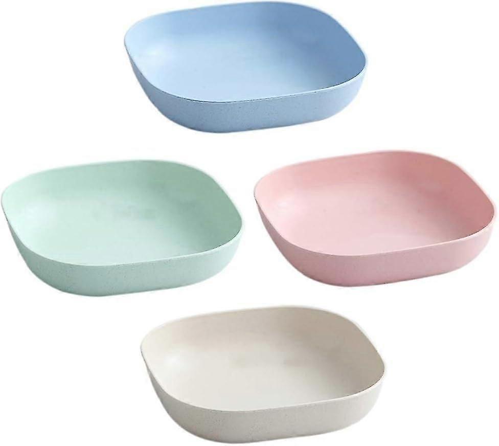 degradable eco-friendly wheat straw square plates lightweight unbreakable