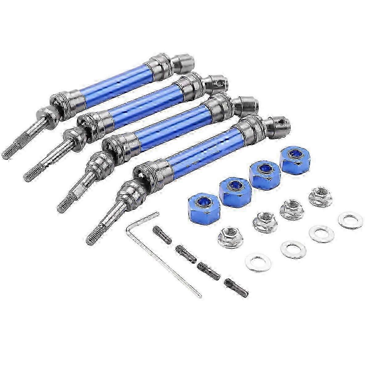 4Pcs Metal Front and Rear Drive Shaft CVD for 1/10 Traxxas Slash Rustler Stampede Hoss VXL 4X4 RC C