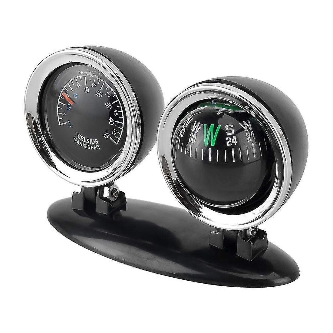 2 in 1 Guide Ball Car Guidance Compass Thermomete
