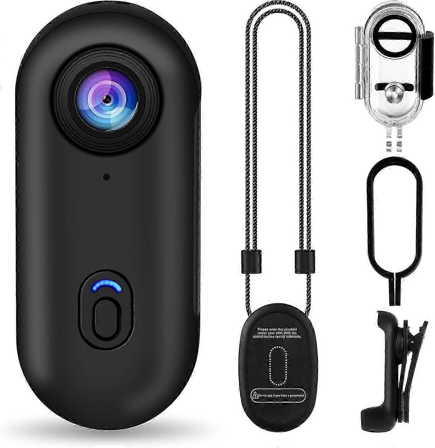 3 4K Thumb Acton Camera, Tny Sze, Mount Anywhere, Small Body Camera wth Sprng
