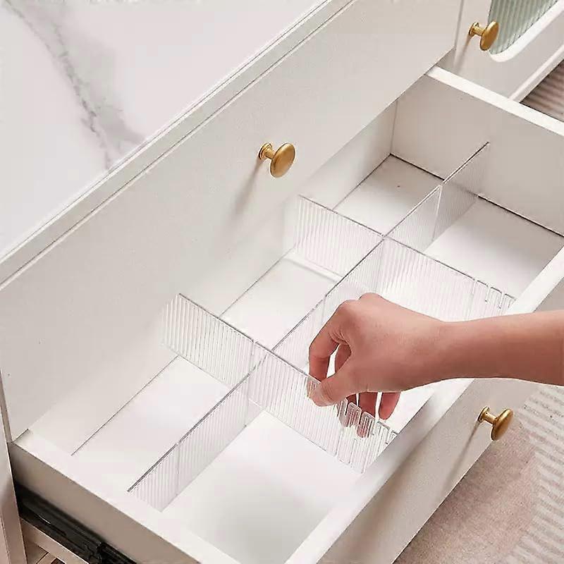 8pcs Adjustable Drawer Dividers Expandable Organizers for Clothes Kitchen Utensils and Tools