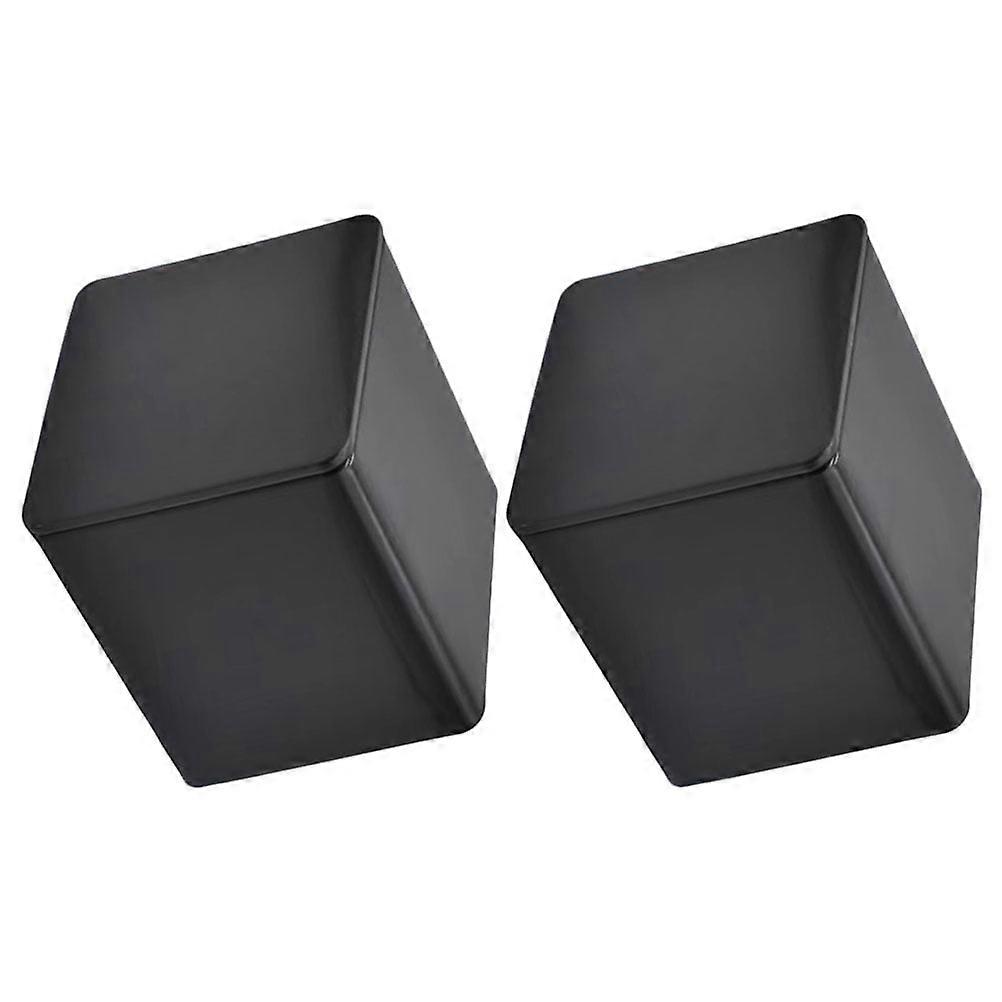 2 Pcs Small Storage Containers Airtight Foods Storage Jar Food Storage Container Tin Can with Cover Tinplate