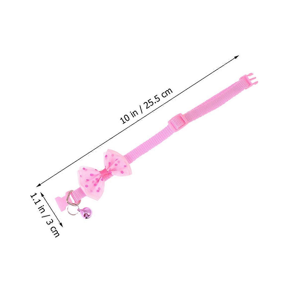 Pet Dog Collar with Bell for Fashion 4Pcs Bowknot Design in Multiple Colors