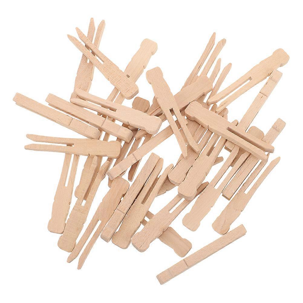 Clothes Drying Pins Wooden for Home Use with 50Pcs Round Clothespins