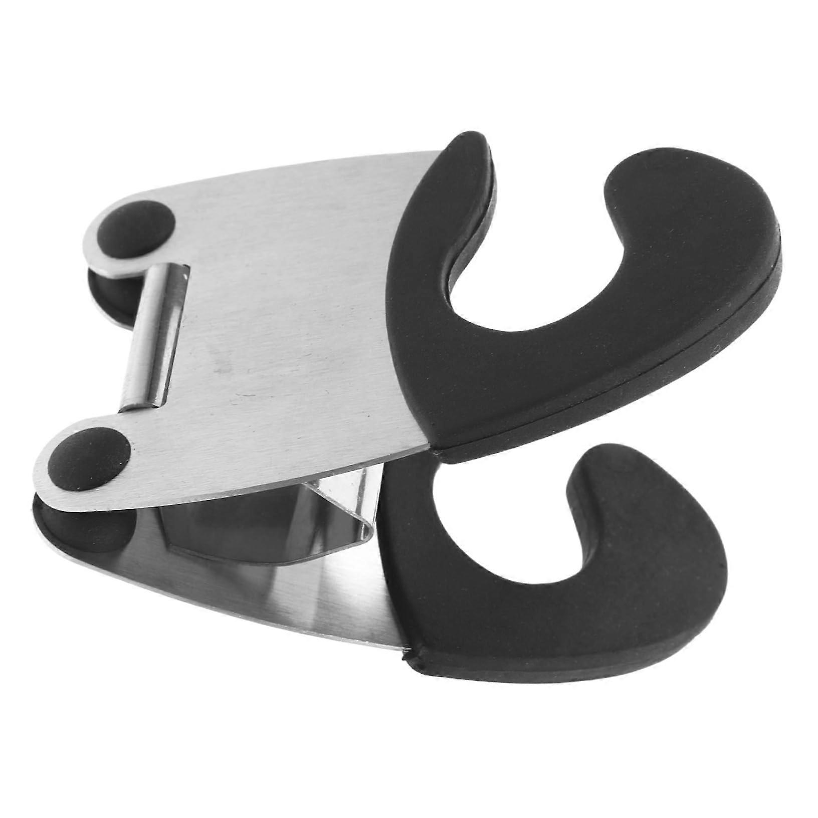 Stainless Steel Pot Lid Holder Clip for Spill Prevention and SpaceSaving Multiuse Cooking Tool