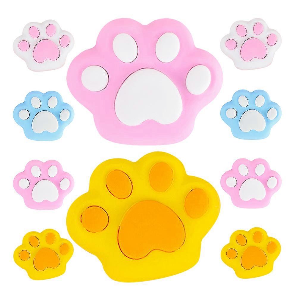 Cat Paw Shaped Pencil Eraser for Classroom 10Pcs Mini Erasers Students Bulk