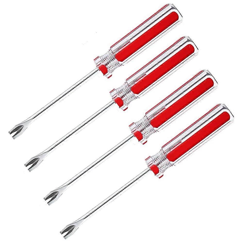 4 Pack Tack Lifter Tack Puller Nail Puller, U Tip Nail Staple Rivet Staple Puller Staple Remover Tool