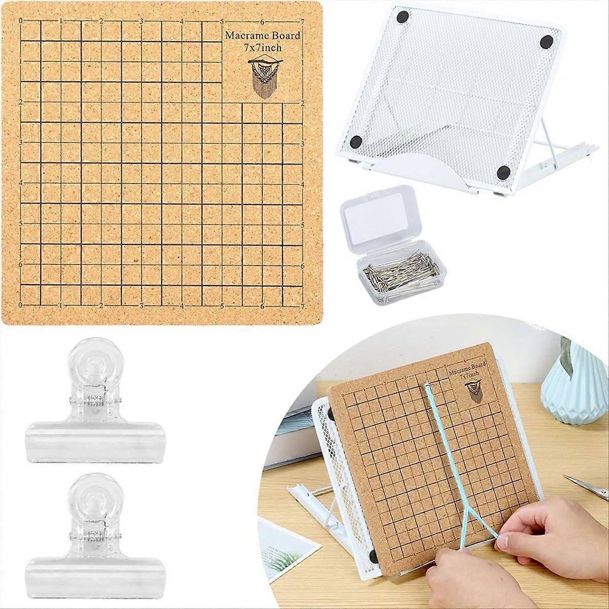 Planche en macramé avec support réglable en métal