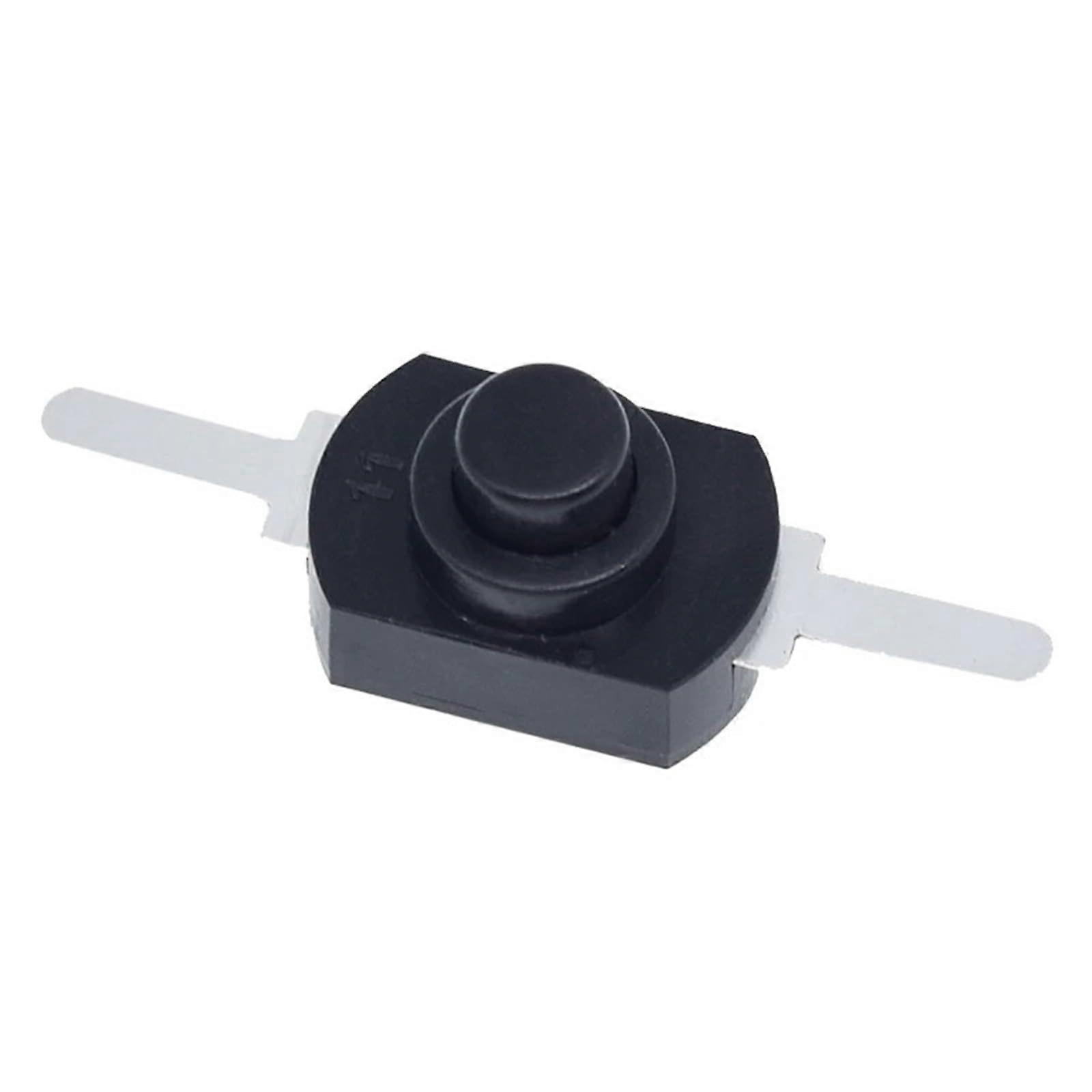 Mini Push Button Switch DC 30V 1A Momentary On Off for Electric Torch Replacement, 5 Pack Black