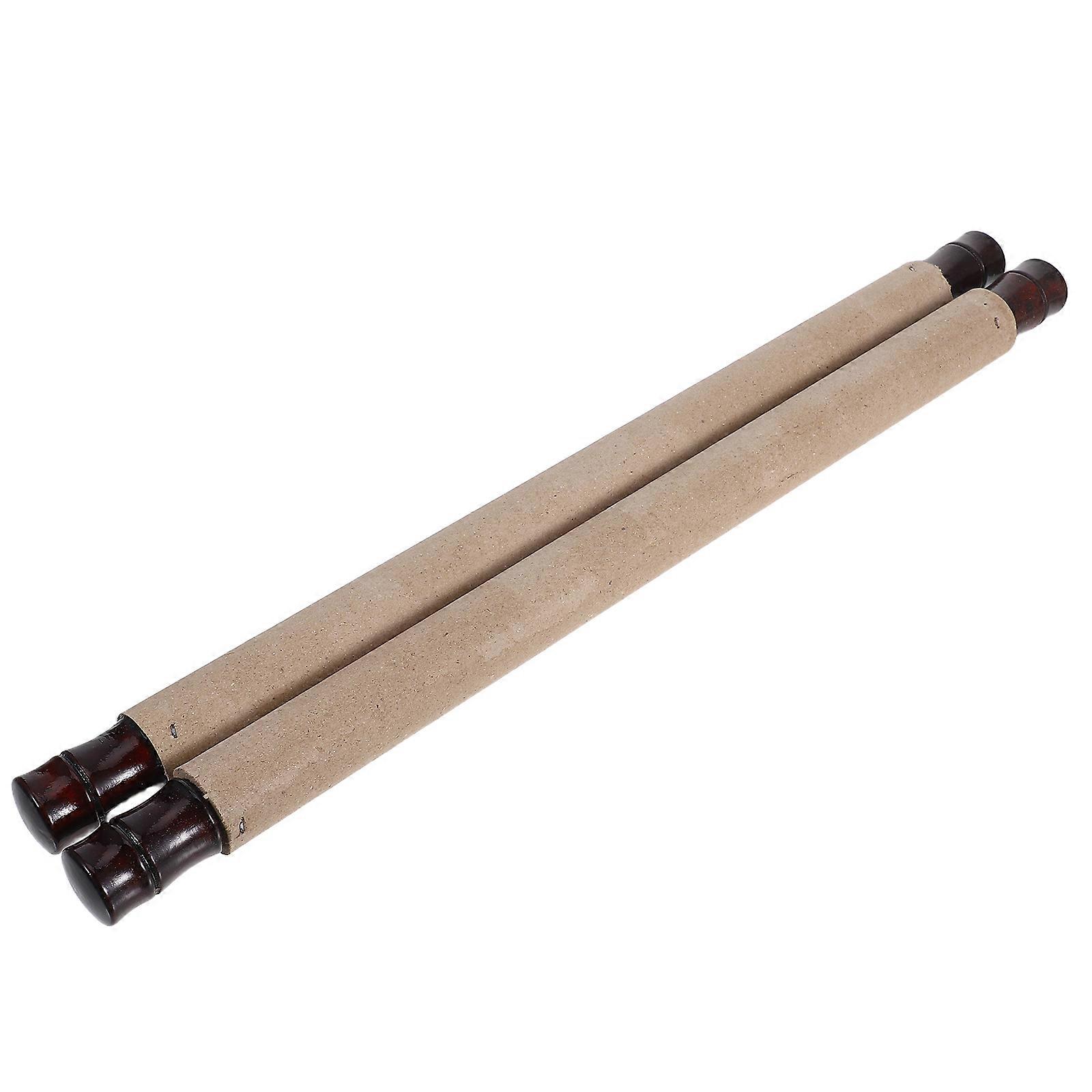 Wood Calligraphy Scroll Rod for DIY Scroll Use 4Pcs Painting Wand
