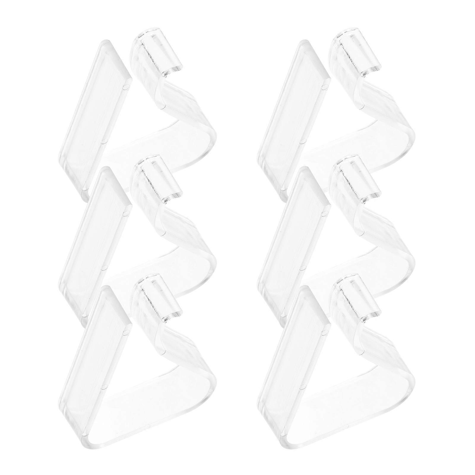 Pc Transparent Table Cloth Holder Clips 6Pcs for Anti-Slip Tablecloth