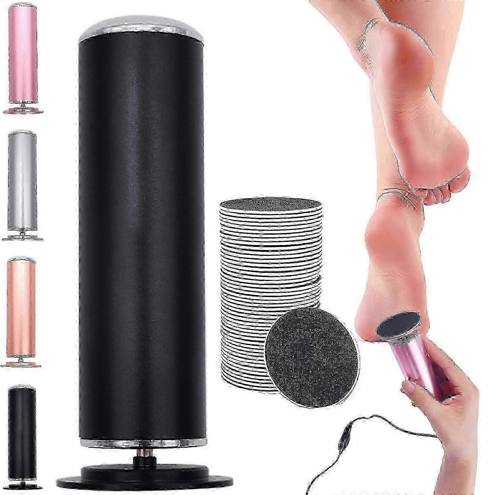 Myeluna Footglow Callus Remover with 60 Replacement Grinding Pads for Dead Hard Cracked Skin