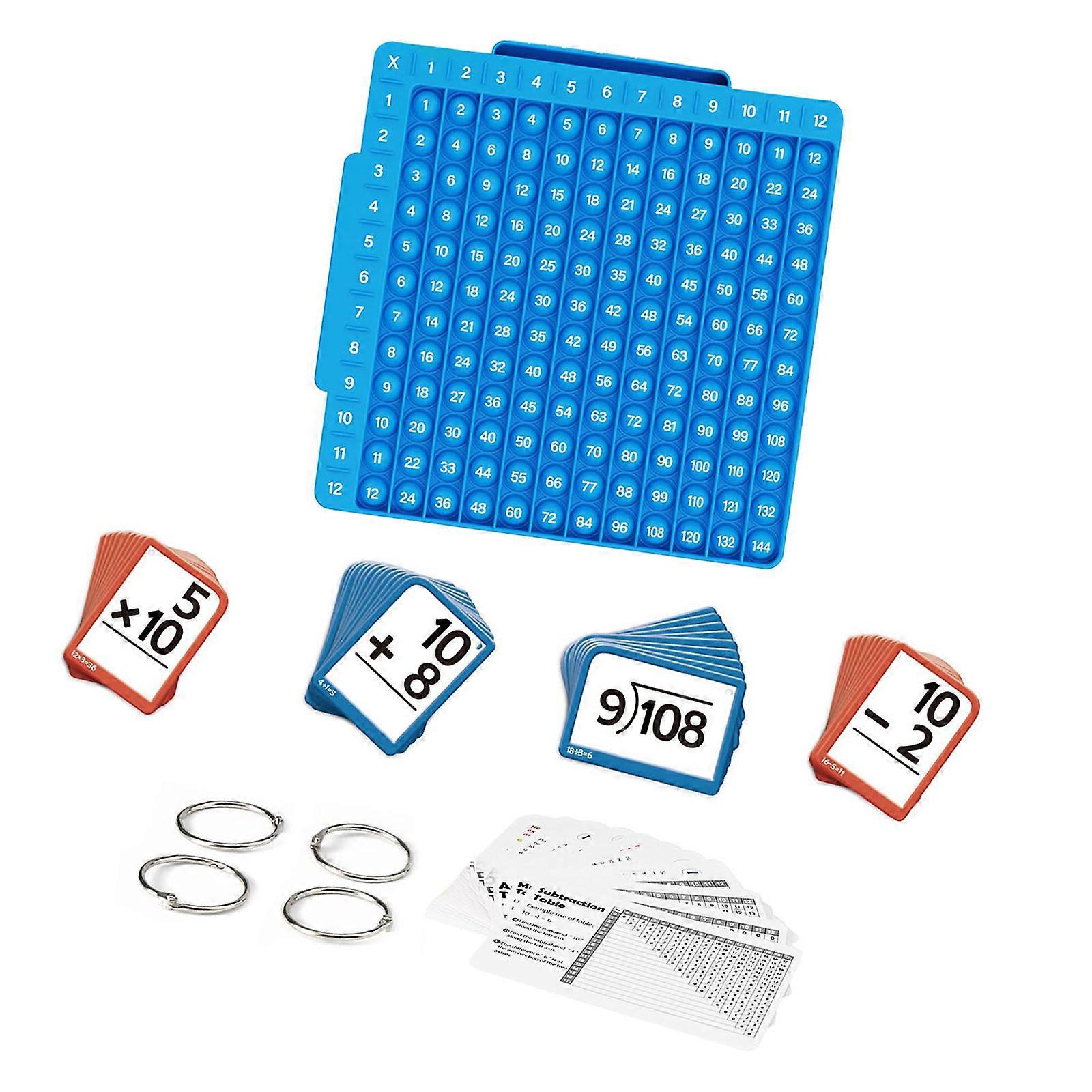 Math Skill Building Cards Mathematics Learning Flashcards For Practicing Addition Subtraction Multiplication Division Multicolor