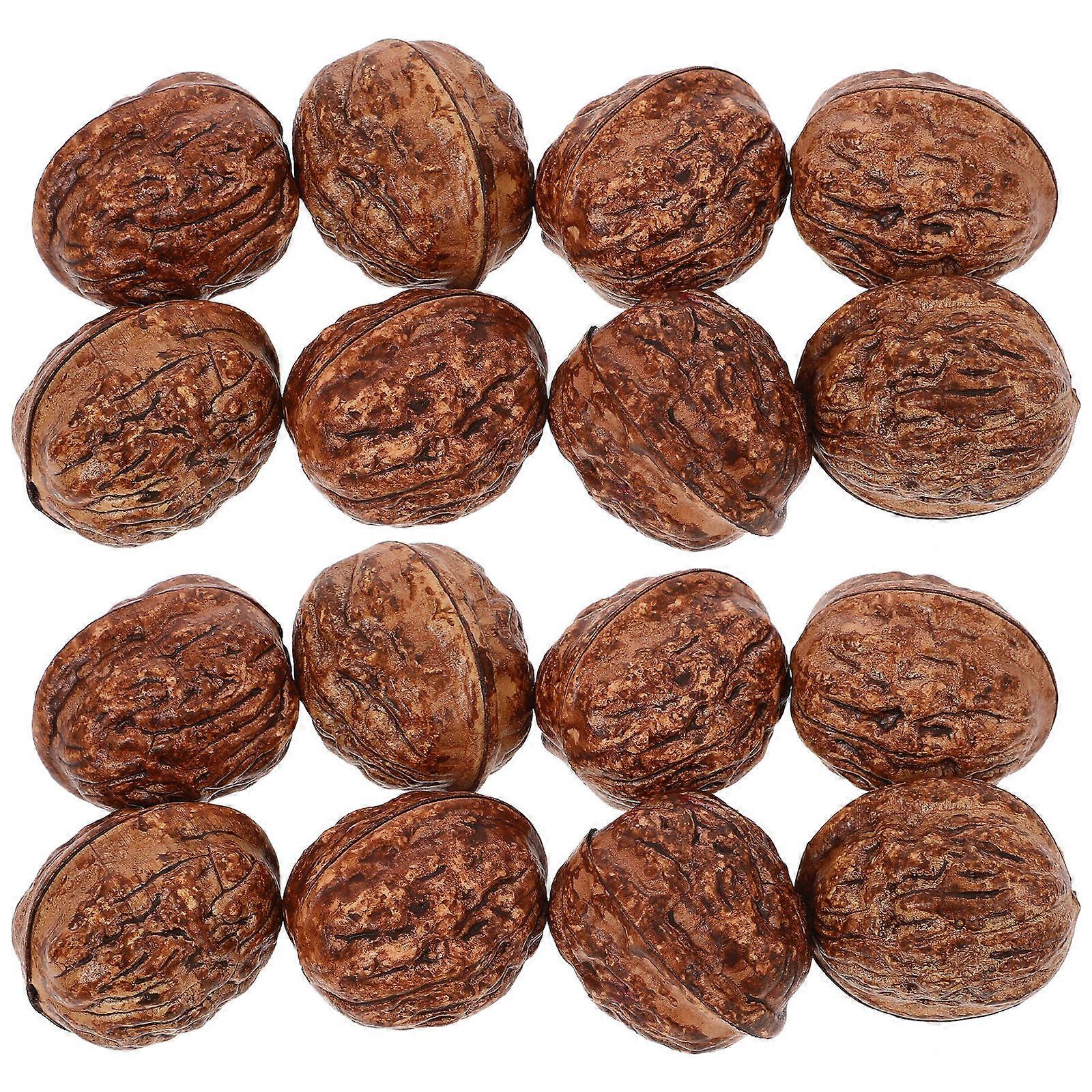 Artificial Walnuts Decorative Faux Walnuts for Bar Decoration 60Pcs