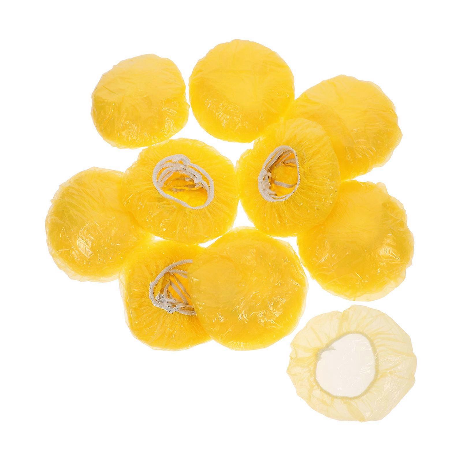 Detector Cover Plastic Yellow for Fire Alarm Dust 100Pcs Protective