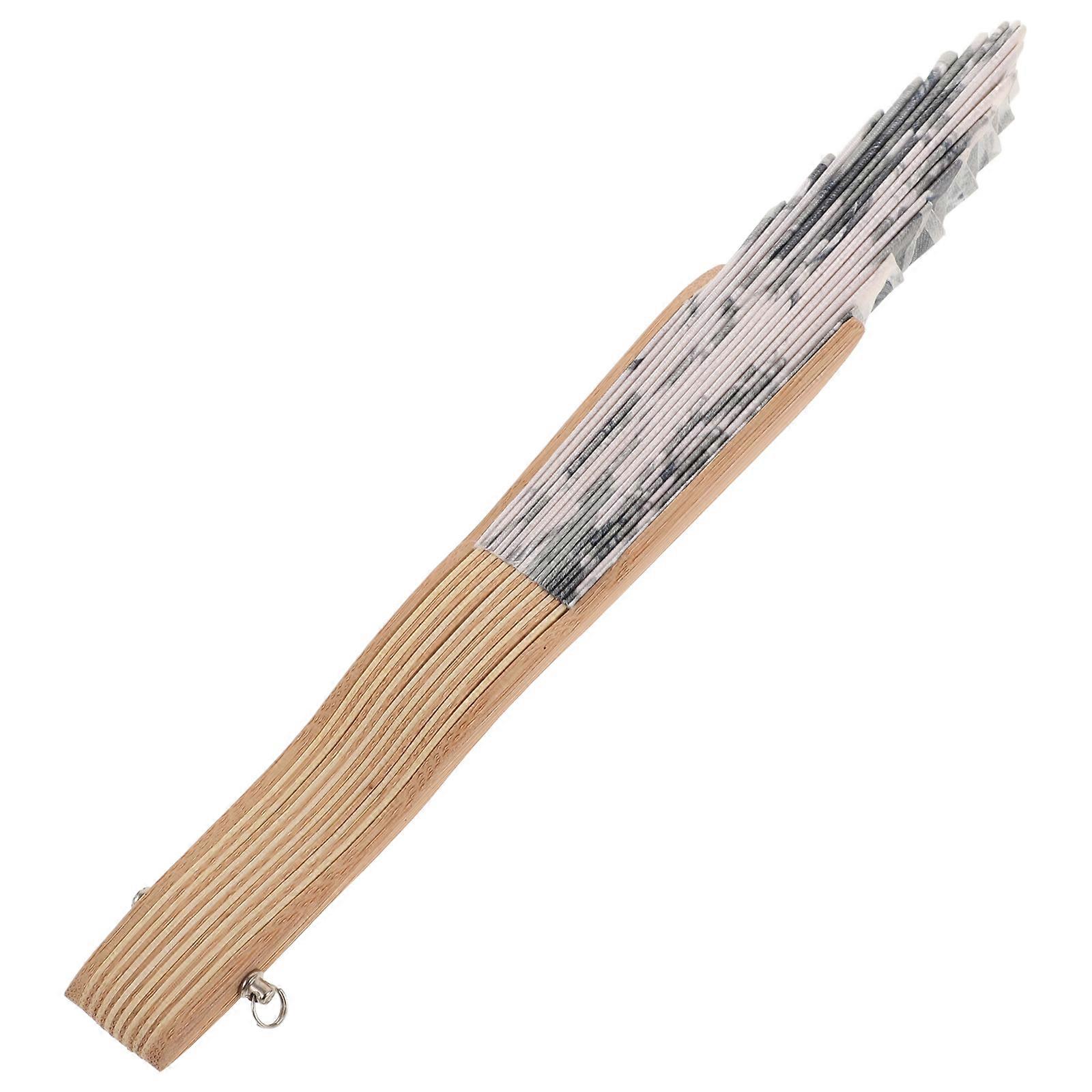 Leques de mão dobráveis para mulheres, em tecido e madeira, ideais para decoração, multicoloridos, 21,5 cm (8,5 polegadas).