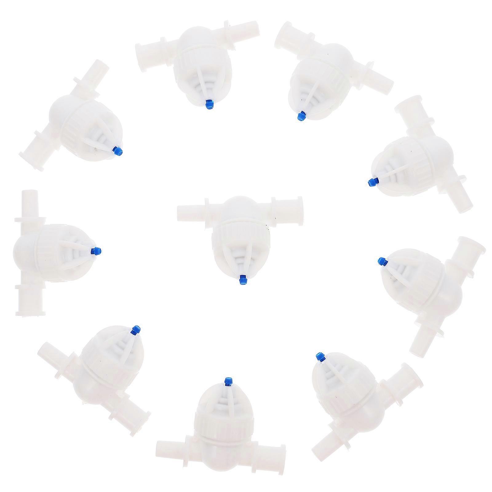 Garden Drip Irrigation System with AntiDrip Connectors for Microsprinklers Easy Installation White PP Material 6 mm Size