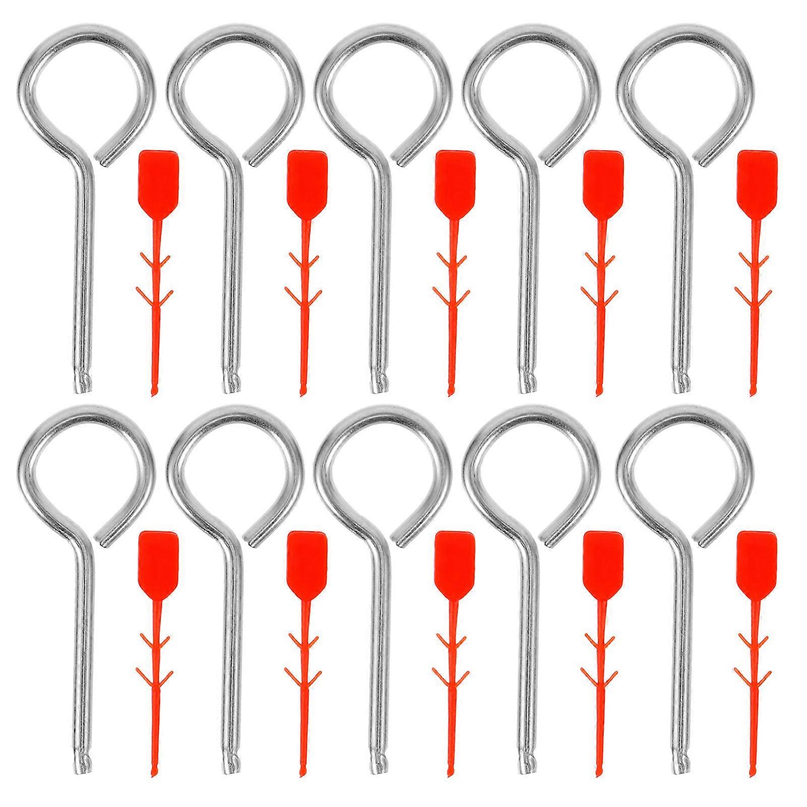 Fire Extinguisher Metal Lock Pins Fire Equipment Replacement Pull Pins 10Pcs