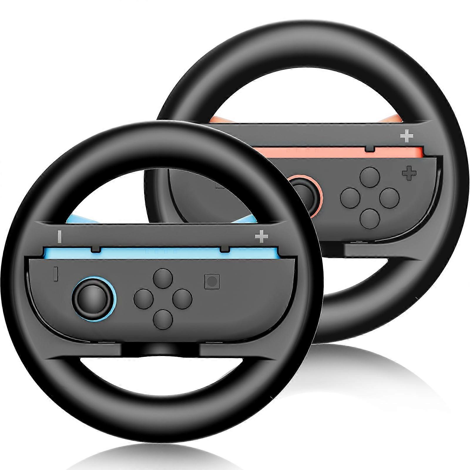 Steering Wheel 2 Pack for Nintendo Switch 2 and Mario Kart, Ergonomic Grip and Enhanced Motion Control