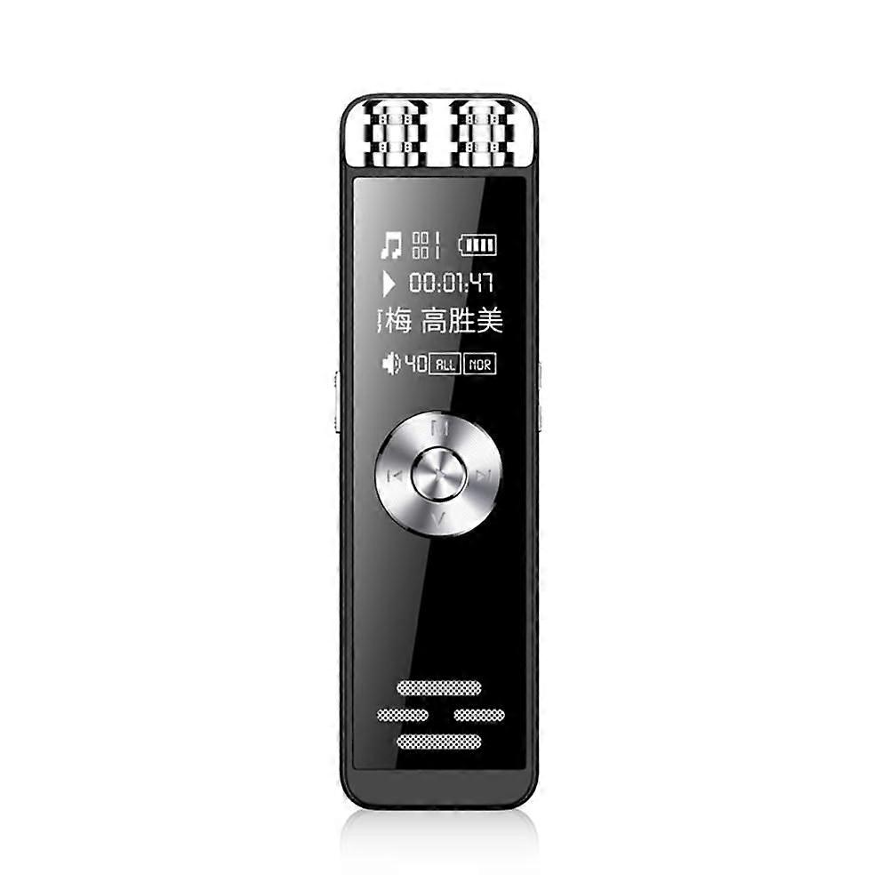 Mini Dual Microphone Digital Voice Recorder MP3 Player, Long Battery Life, Remote Recording, TF Card Support