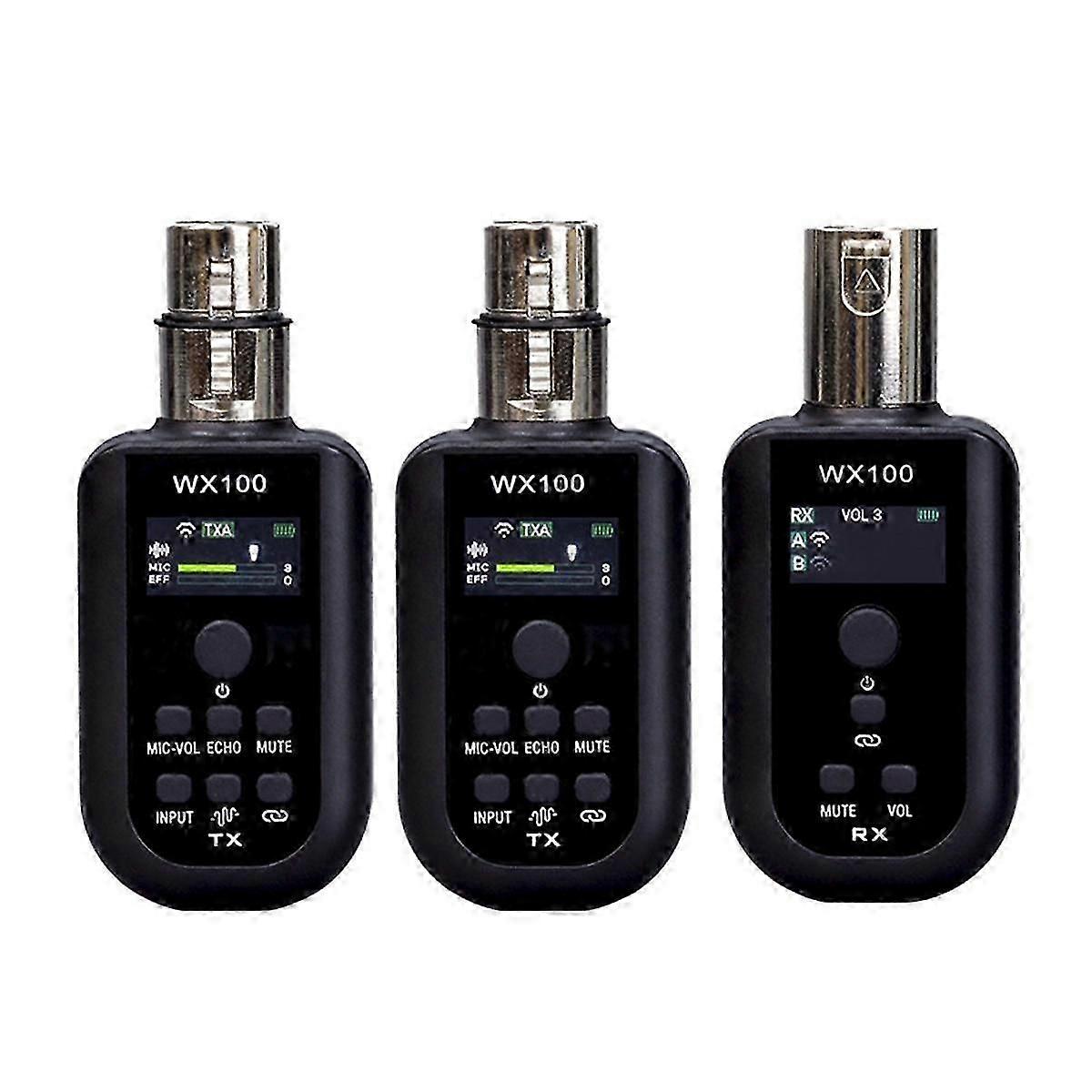 UHF Wireless Microphone Adapter, Converts Wired to Wireless Audio-JJ