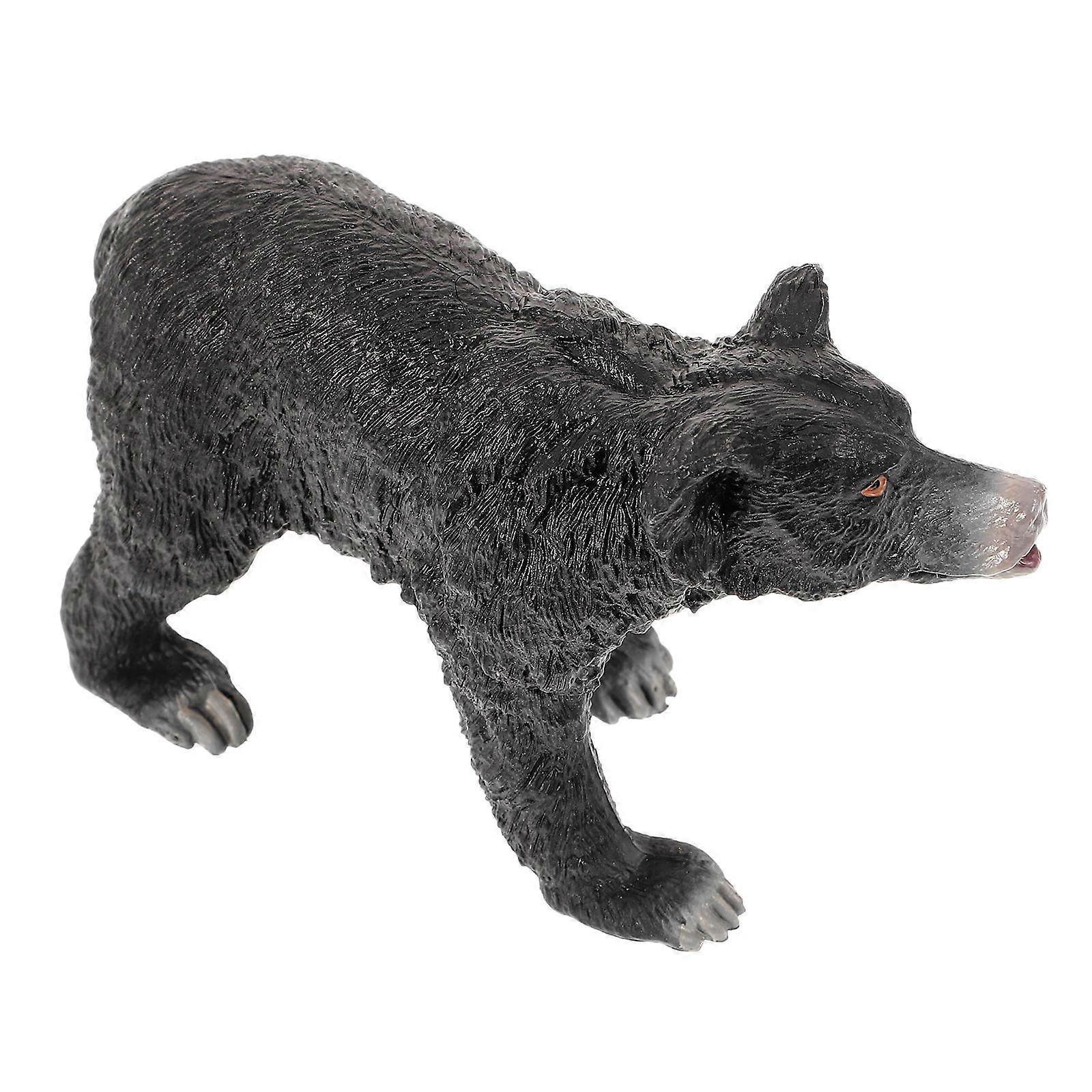 Black Bear Ornament Figurine for Decor Simulation Realistic Bear Toy
