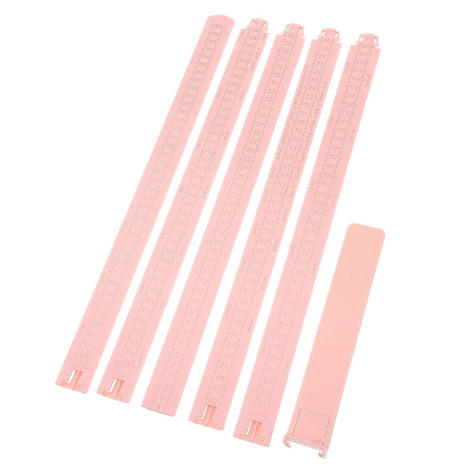 Pink ABS Kids Height Ruler for Home Use Portable and Space Saving Growth Chart for Kids Wall