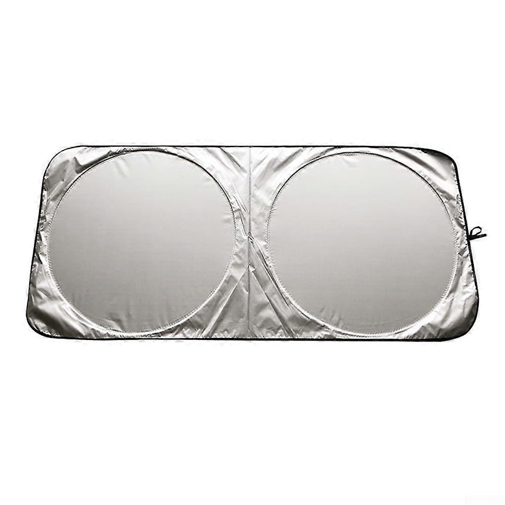 Car Sunshade 150x70cm Foldable Silver Reflective Windshield Sun Protector for Most Vehicles