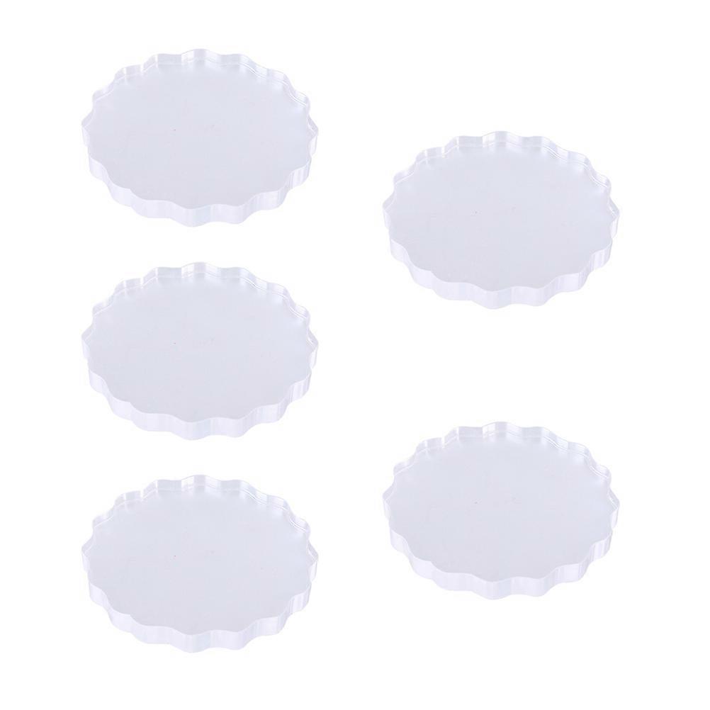 5Pcs Clear Acrylic Seal Plates for Stamping Craft Projects Transparent
