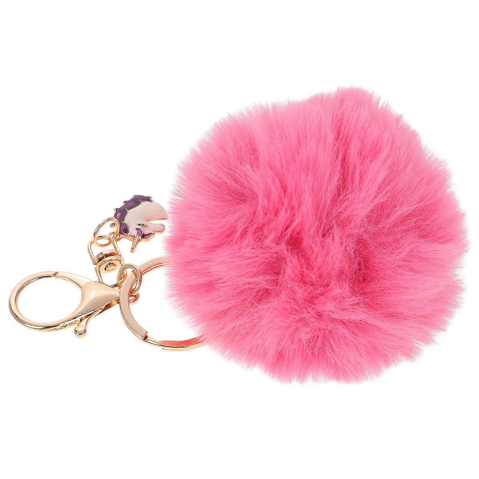 Funny Keychain Unicorn Plush Keyring for Decoration Pink
