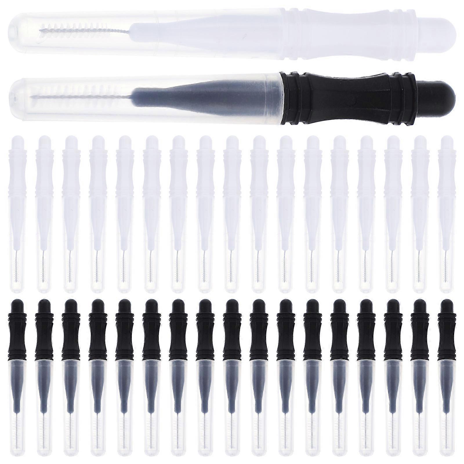 Eyebrow Brush Tool with Caps Micro Brush for Brow Lamination 60 Pieces