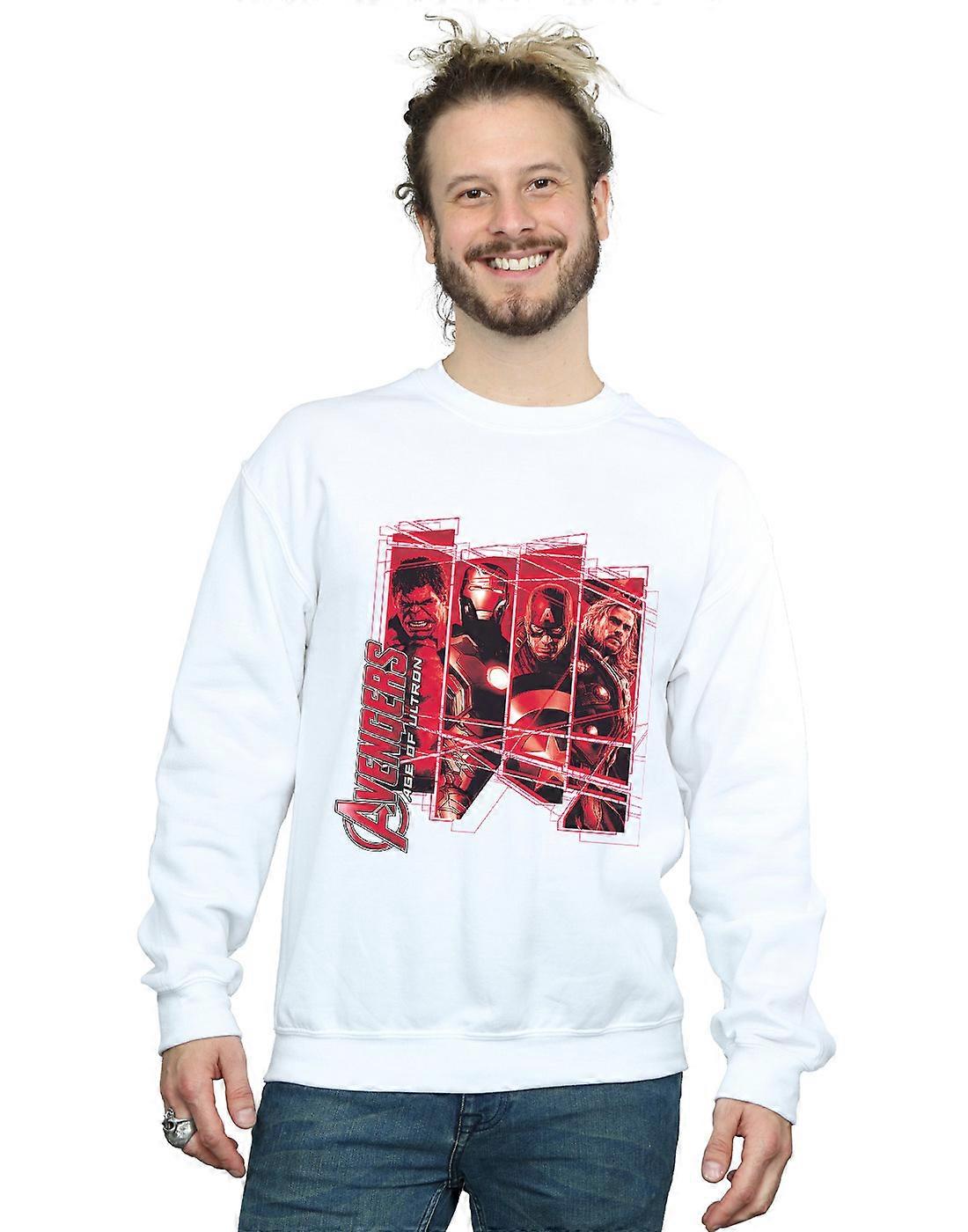 Marvel Men's Avengers Team Collage Sweatshirt