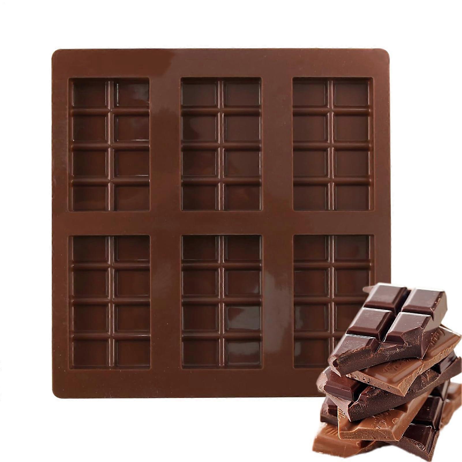 Chocolate Bar Mold Silicone Candy Mold Non Stick Easy Release for Baking Freezing and Soap Making