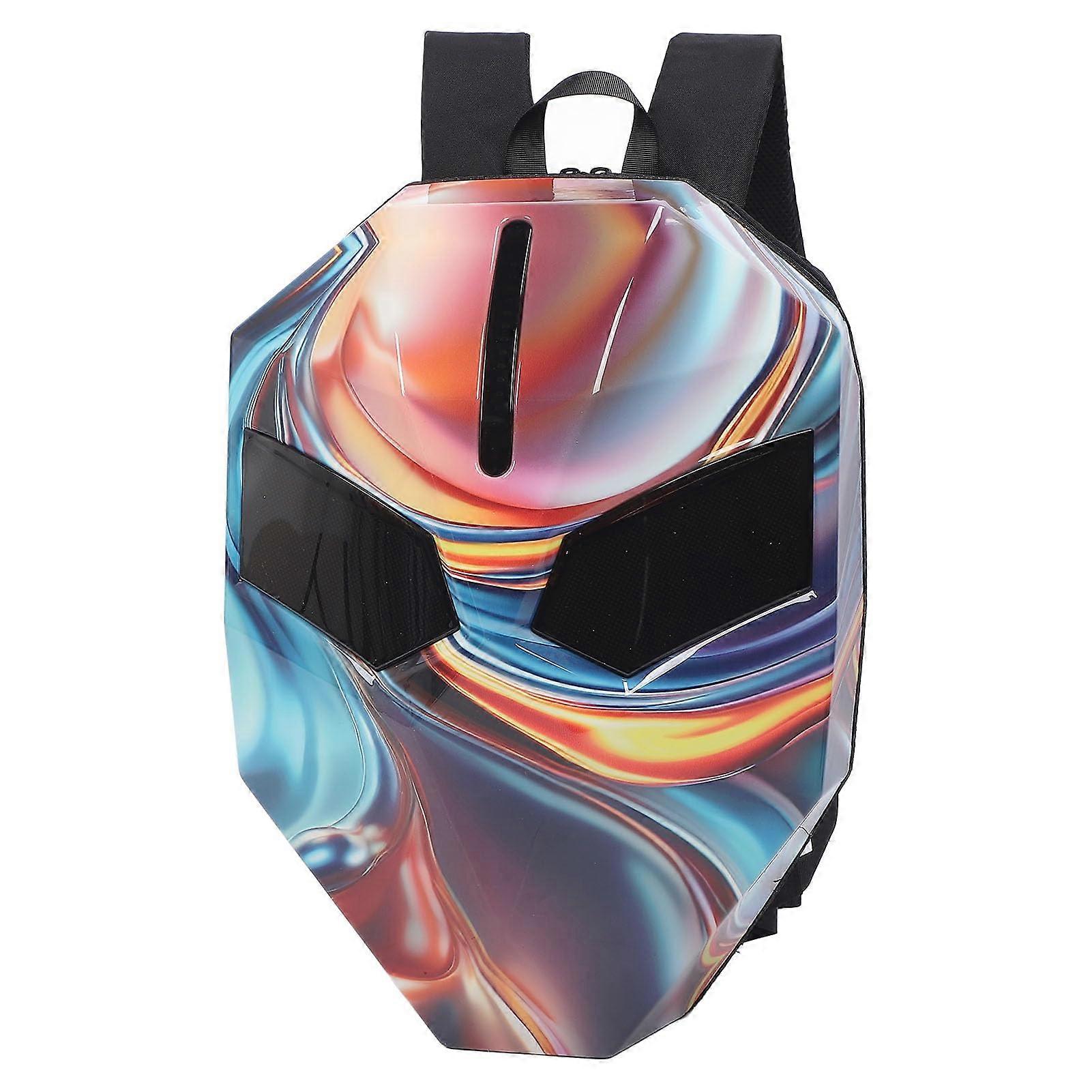 LED Motorcycle Backpack with Smart App Control, Programmable Waterproof Hard Shell for Night Riding