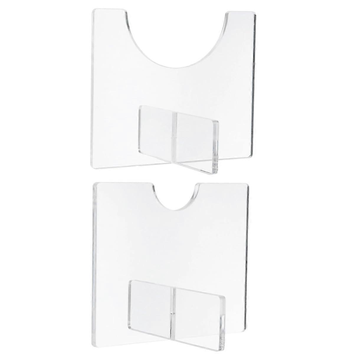 2pcs Clear Acrylic Baseball Bat Display Stand with Sturdy Support Base for Collectors Desktop Use