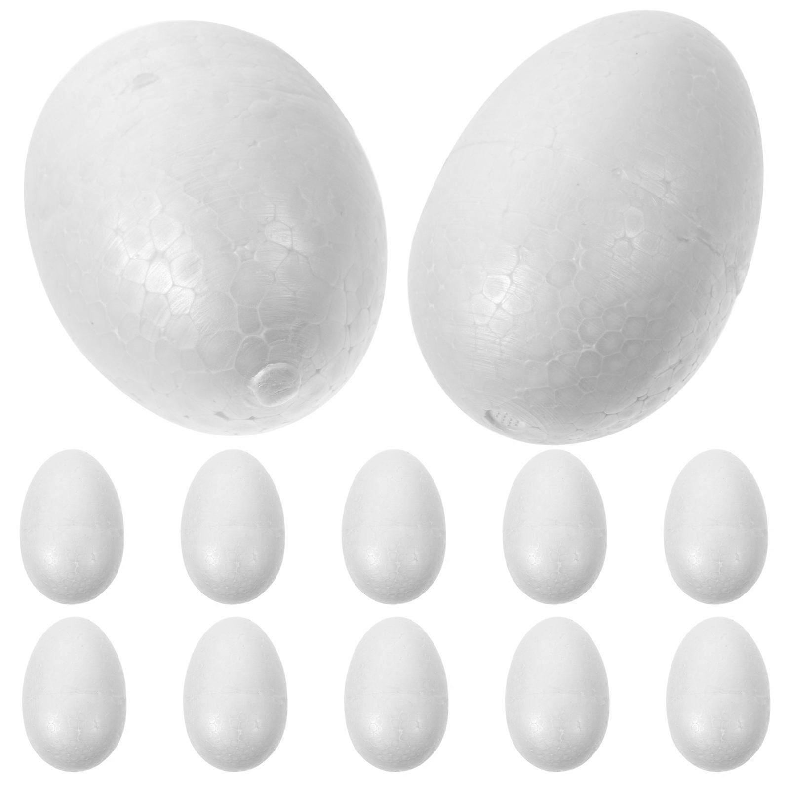 Easter Egg Foam Painting Egg for Decor 10Pcs White DIY Solid Foam Eggs
