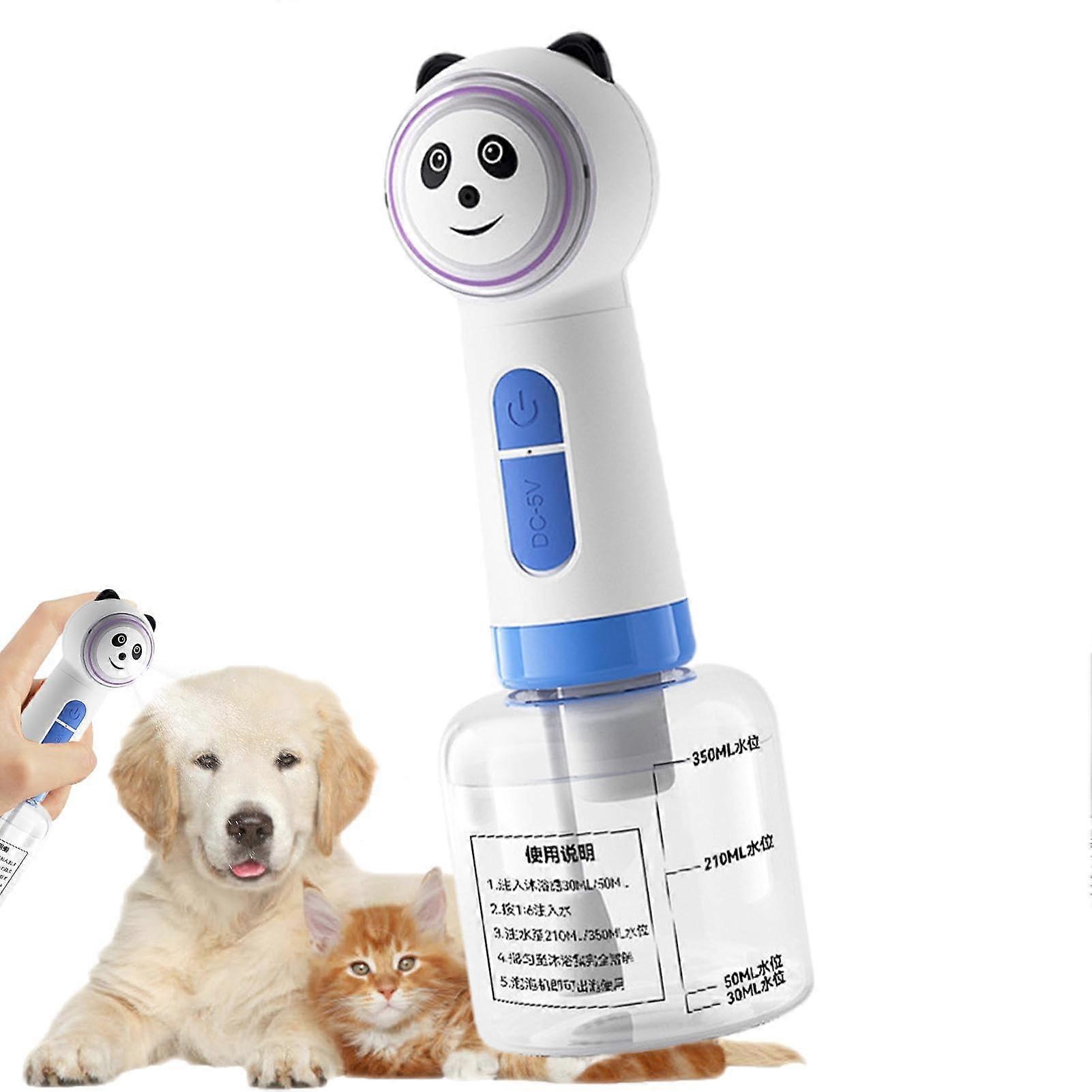 Automatic Dog Bath Sprayer with Electric Pet Soap Dispenser, 400ml USB Rechargeable, Adjustable Foam