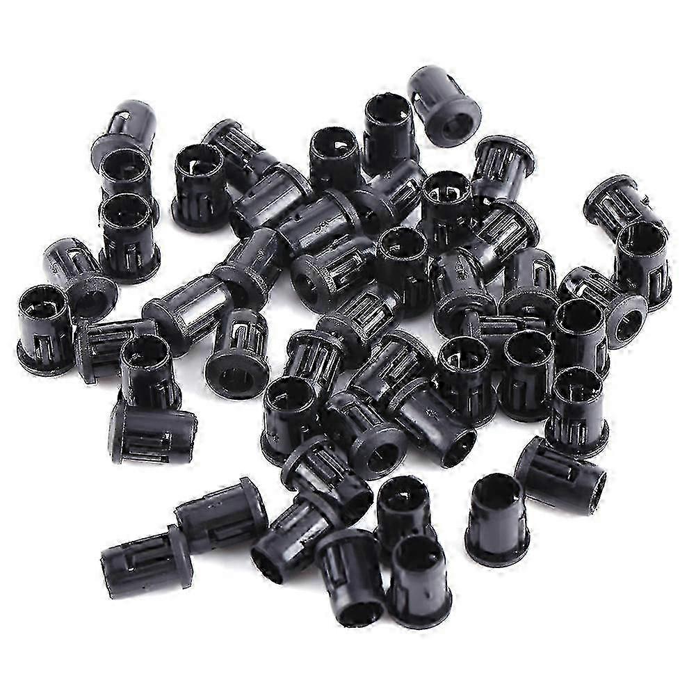 LED 50Pcs Lamp Socket Diode Holder Nylon Black Clip Bezel Mount